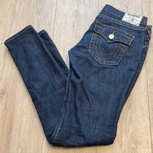 True Religion Women's Dark Blue Skinny Jeans